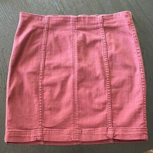 Free People Modern Femme Denim High Waisted Mini Skirt